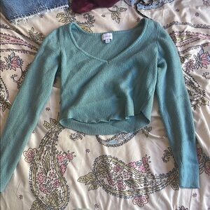 La Hearts Teal Long Sleeve Top